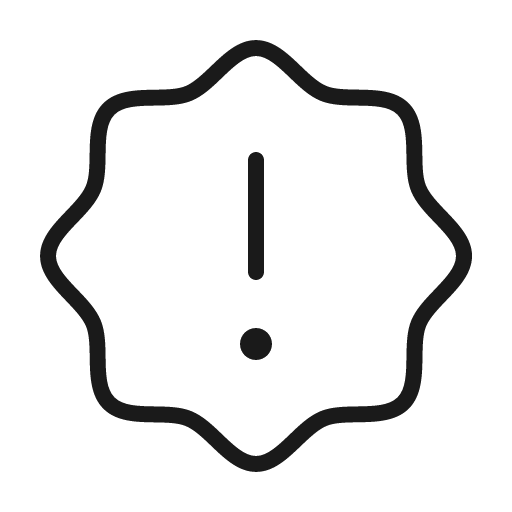 Seal warning thin icon, thin style, from Phosphor