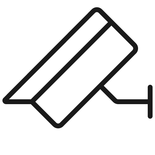 Security camera thin icon, thin style, from Phosphor