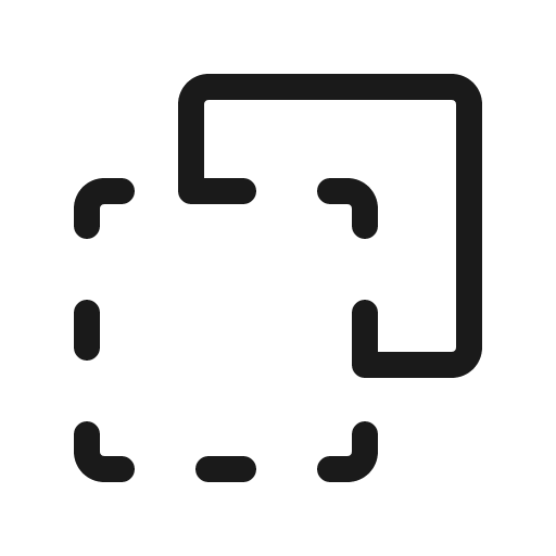 Selection foreground light icon, light style, from Phosphor