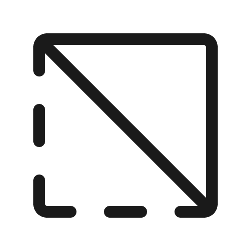 Selection inverse light icon, light style, from Phosphor