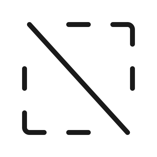 Selection slash thin icon, thin style, from Phosphor
