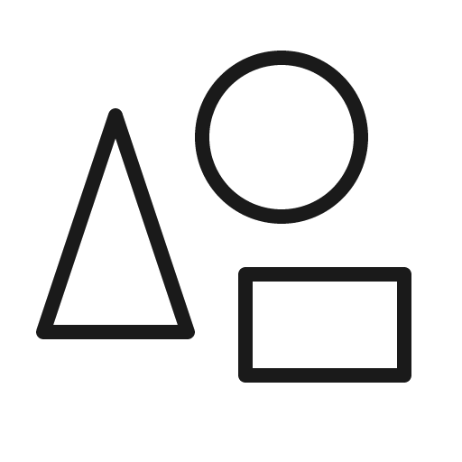Shapes thin icon, thin style, from Phosphor