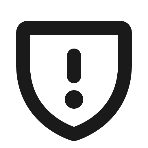 Shield warning bold icon, bold style, from Phosphor