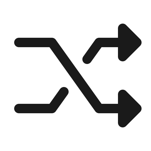 Shuffle angular fill icon, filled style, from Phosphor