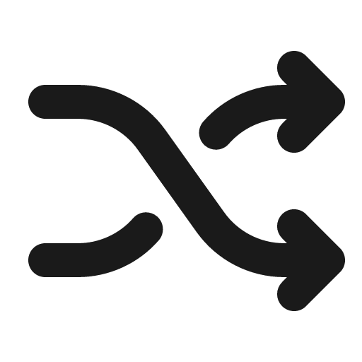 Shuffle bold icon, bold style, from Phosphor