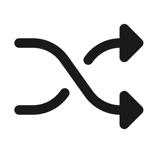 Shuffle fill icon, filled style, from Phosphor