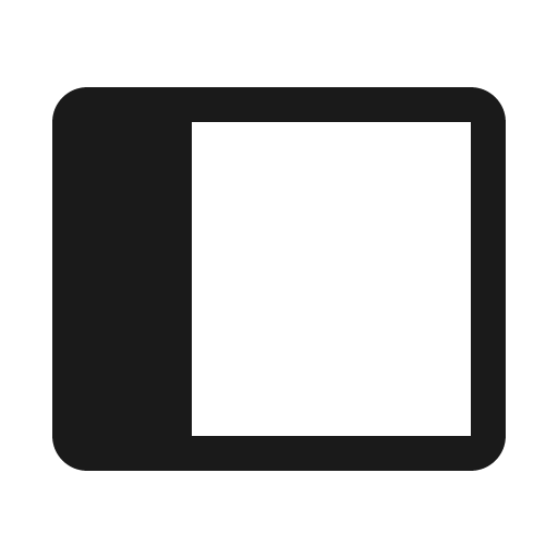 Sidebar simple fill icon, filled style, from Phosphor