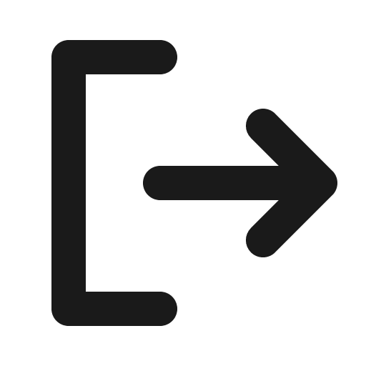 Sign out bold icon, bold style, from Phosphor