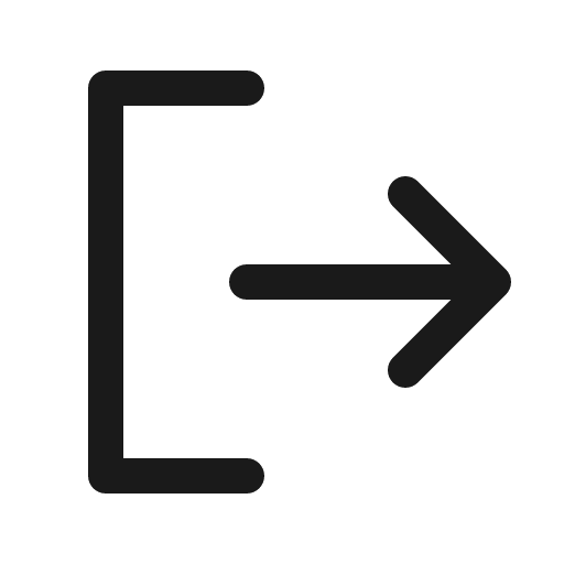 Sign out icon, solid style, from Phosphor