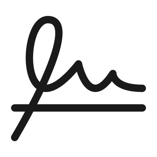 Signature light icon, light style, from Phosphor