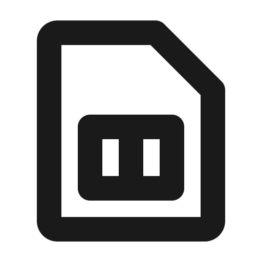 Sim card bold icon, bold style, from Phosphor