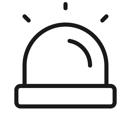 Siren thin icon, thin style, from Phosphor