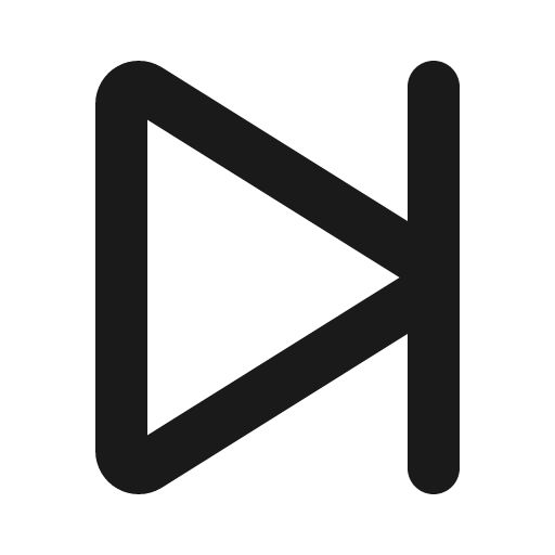 Skip forward bold icon, bold style, from Phosphor