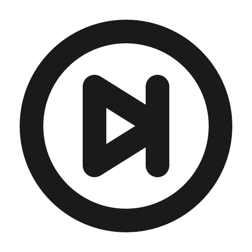 Skip forward circle bold icon, bold style, from Phosphor