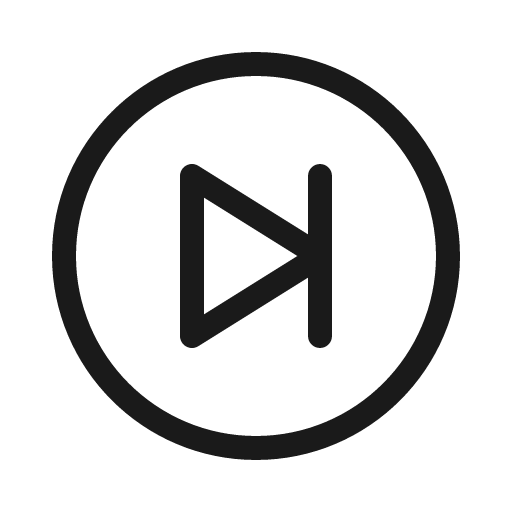 Skip forward circle light icon, light style, from Phosphor