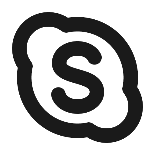Skype logo bold icon, bold style, from Phosphor