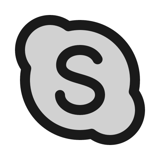 Skype logo duotone icon, two-tone style, from Phosphor