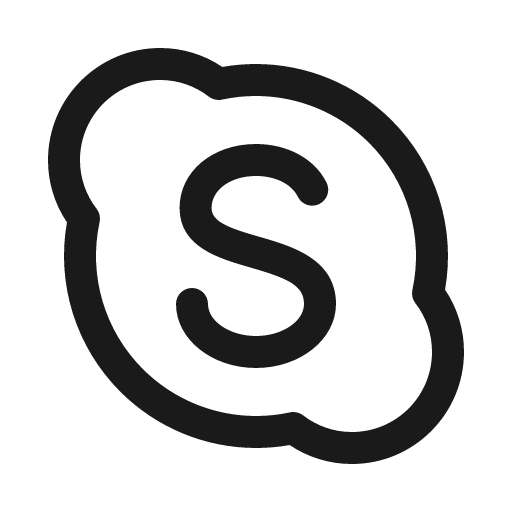 Skype logo icon, solid style, from Phosphor