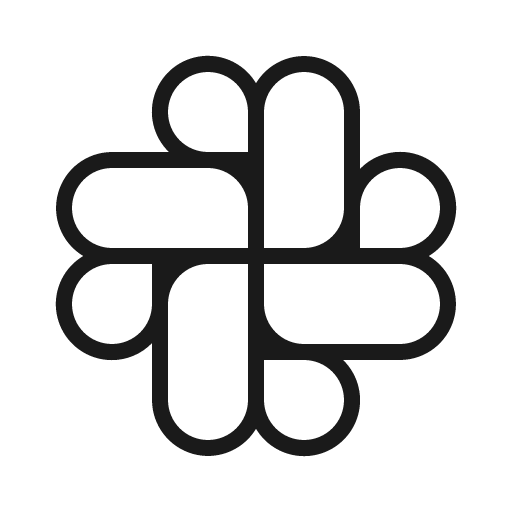 Slack logo thin icon, thin style, from Phosphor