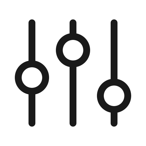 Sliders light icon, light style, from Phosphor