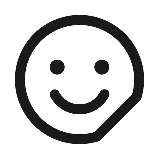 Smiley sticker icon, solid style, from Phosphor