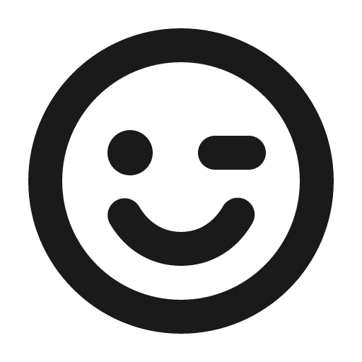 Smiley wink bold icon, bold style, from Phosphor