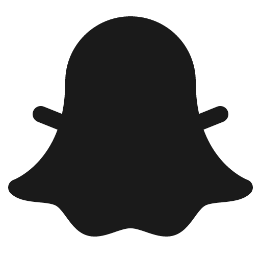 Snapchat logo fill icon, filled style, from Phosphor
