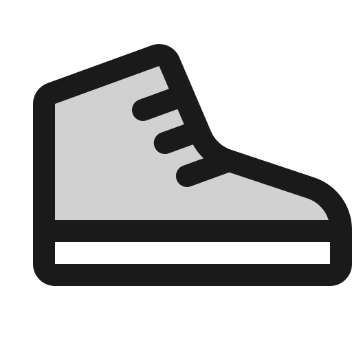Sneaker duotone icon, two-tone style, from Phosphor