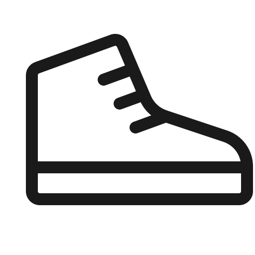 Sneaker light icon, light style, from Phosphor