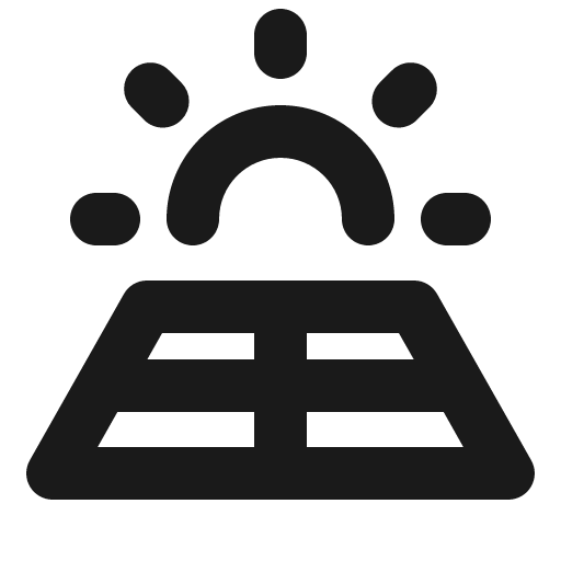 Solar panel bold icon, bold style, from Phosphor