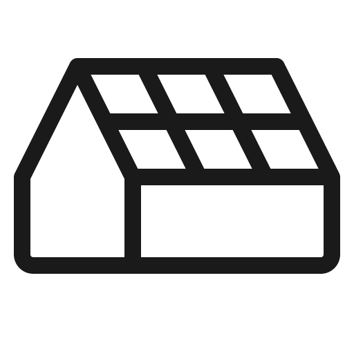 Solar roof light icon, light style, from Phosphor