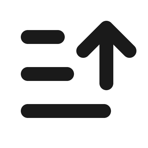 Sort descending bold icon, bold style, from Phosphor