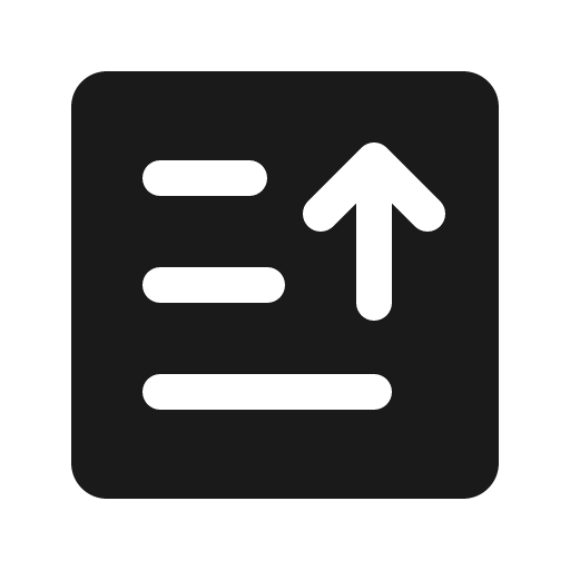 Sort descending fill icon, filled style, from Phosphor