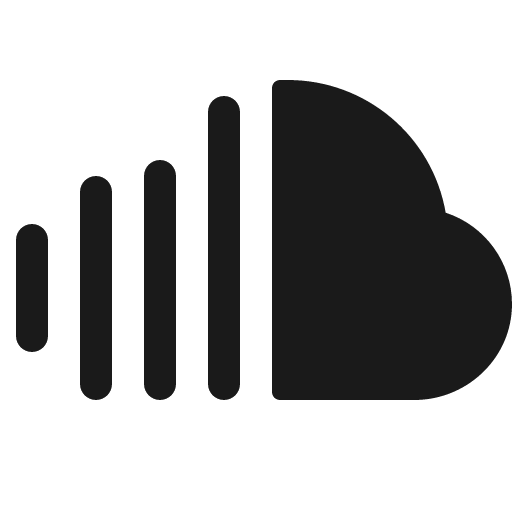 Soundcloud logo fill icon, filled style, from Phosphor
