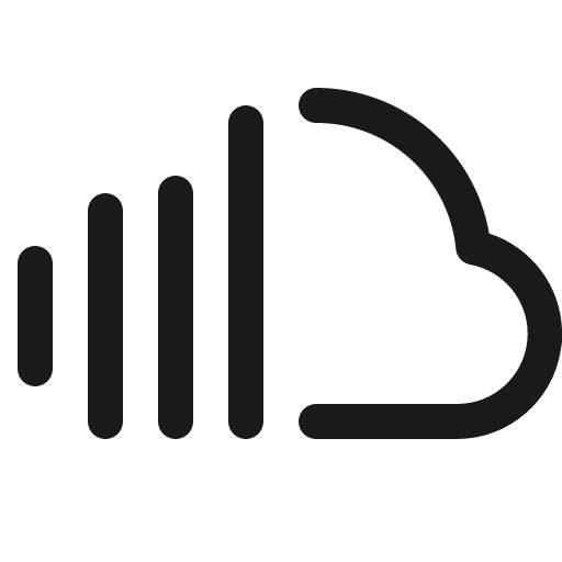 Soundcloud logo icon, solid style, from Phosphor