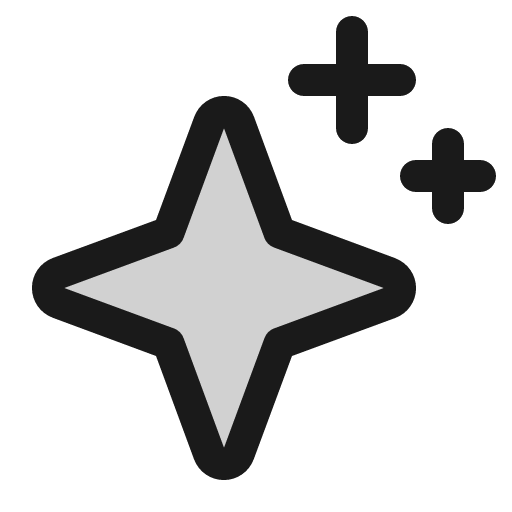 Sparkle duotone icon, two-tone style, from Phosphor
