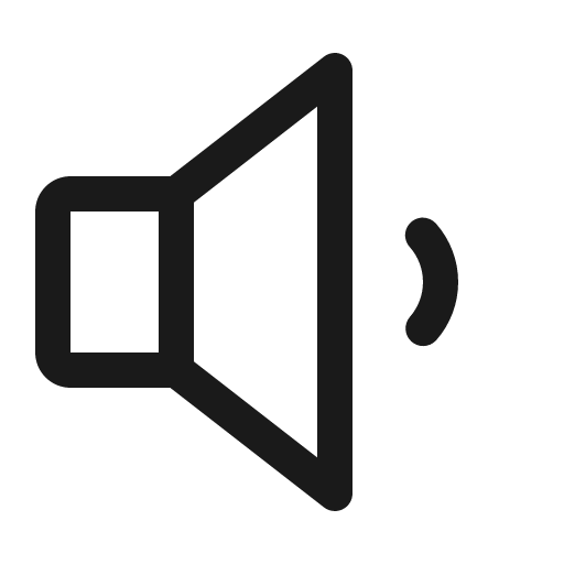 Speaker low icon, solid style, from Phosphor
