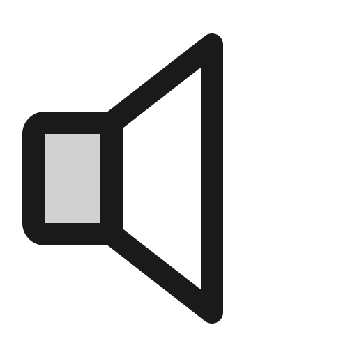Speaker none duotone icon, two-tone style, from Phosphor