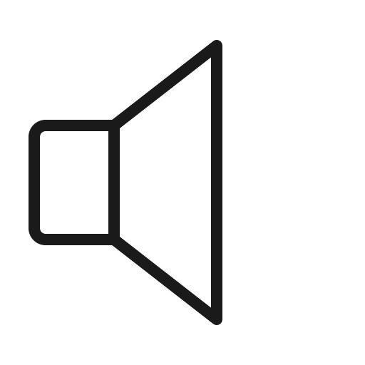 Speaker none thin icon, thin style, from Phosphor