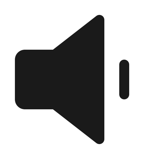 Speaker simple low fill icon, filled style, from Phosphor