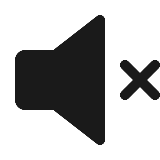 Speaker simple x fill icon, filled style, from Phosphor
