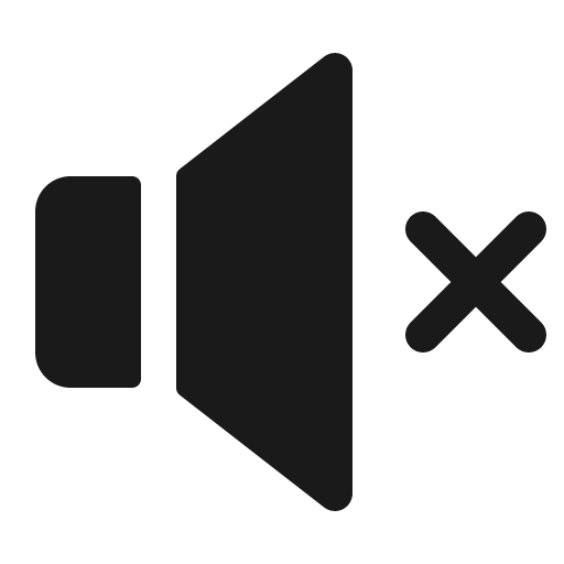 Speaker x fill icon, filled style, from Phosphor