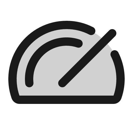 Speedometer duotone icon, two-tone style, from Phosphor