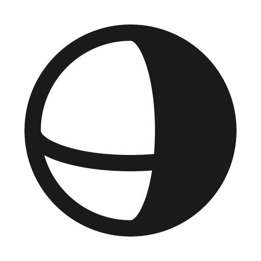 Sphere fill icon, filled style, from Phosphor