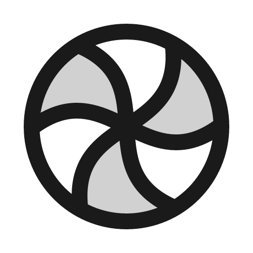 Spinner ball duotone icon, two-tone style, from Phosphor