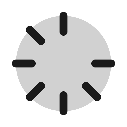 Spinner gap duotone icon, two-tone style, from Phosphor