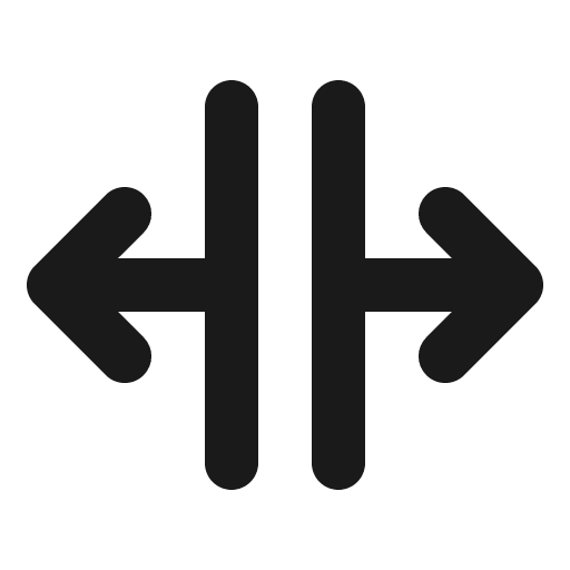 Split horizontal bold icon, bold style, from Phosphor
