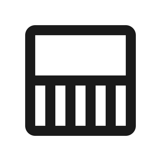 Square half bottom icon, solid style, from Phosphor