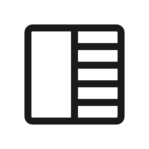 Square half light icon, light style, from Phosphor