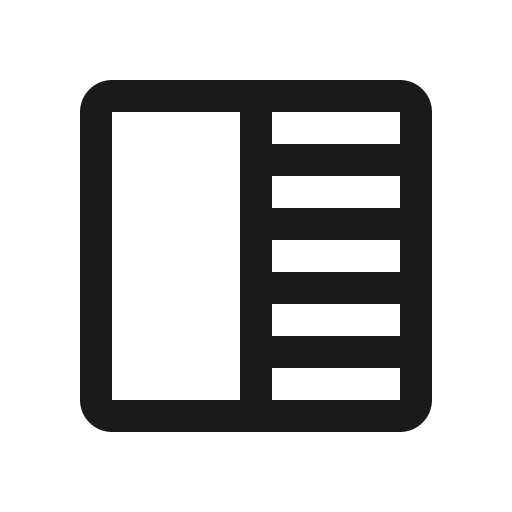 Square half icon, solid style, from Phosphor